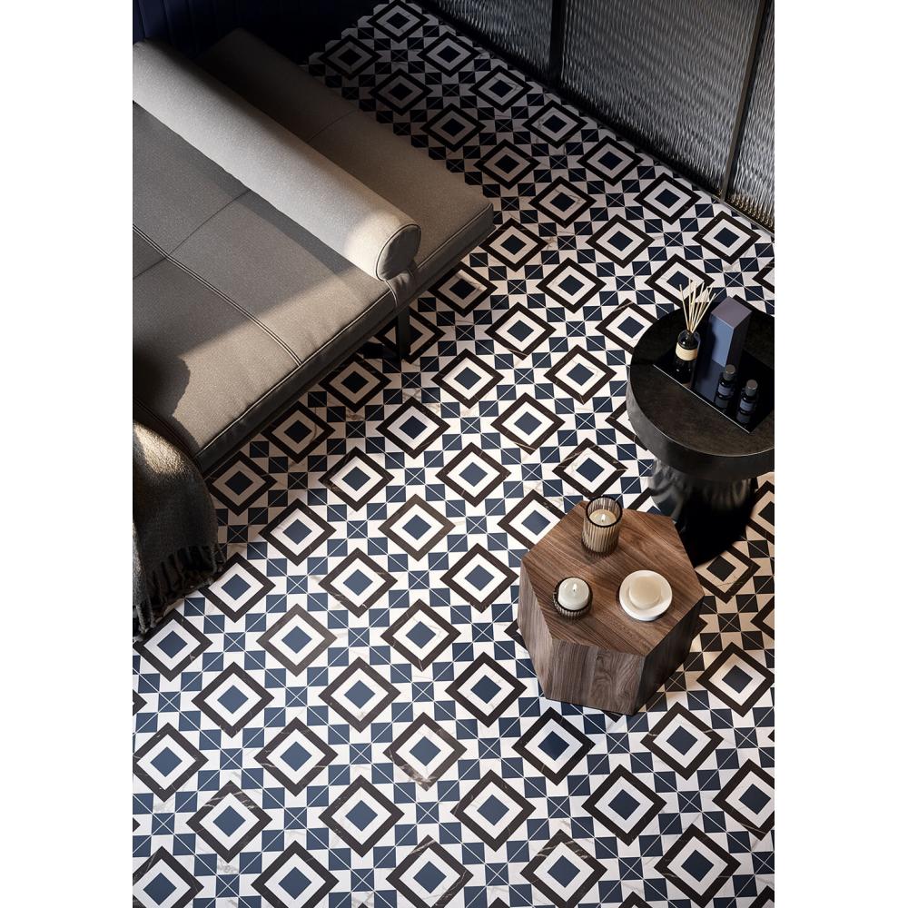 modern art deco csempe fekete feher kek marvany burkolat konyha furdoszoba vintage stilusu mintas 20x20 fioranese marmorea intensa csempek jarolap padlolap fagyallo greslap retro vintage.jpg